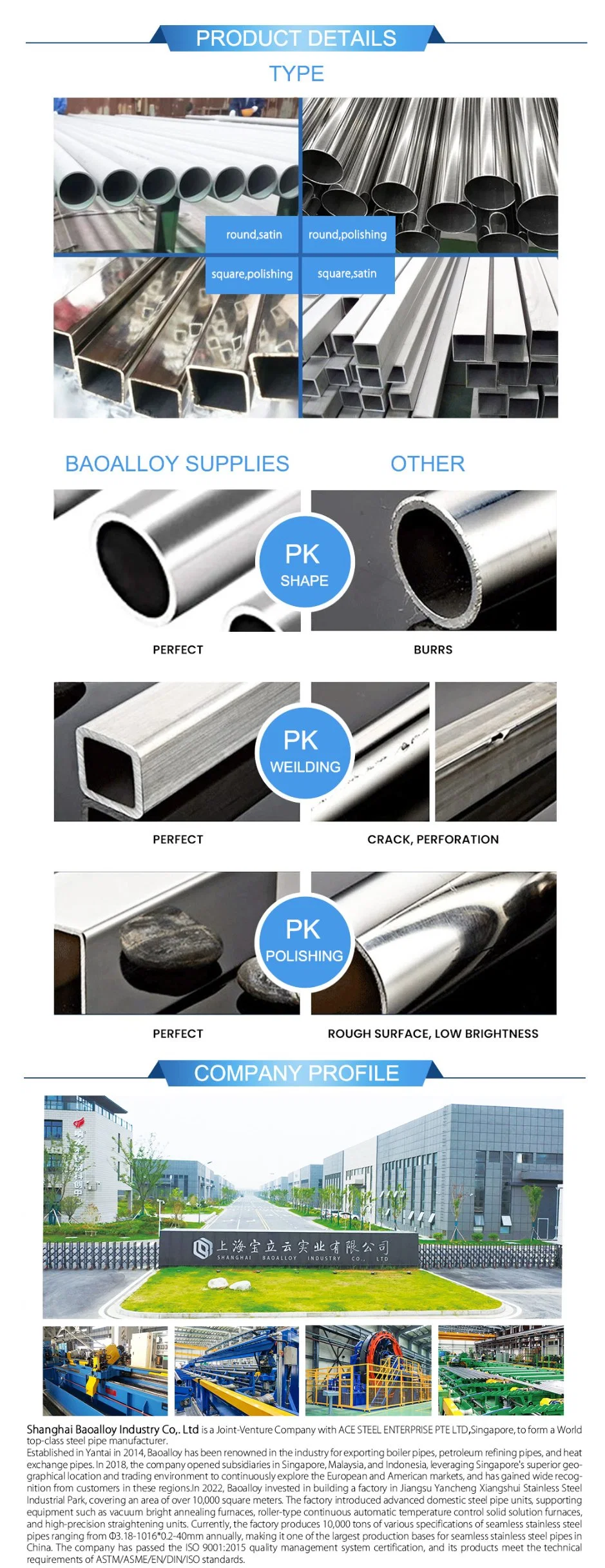 Incoloy 825, Uns No8825 High Nickel Alloy Seamless Steel Tube Pipe