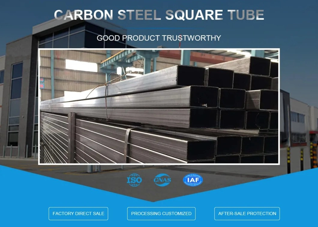 Steel Square Pipe Black Steel Pipe Carbon Steel Seamless Square Steel Pipe for Construction Carbon/Galvanized Steel Pipes